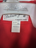 New Women’s Dickson Jenkins Red Long Sleeve Button Up Size 34 MM-97