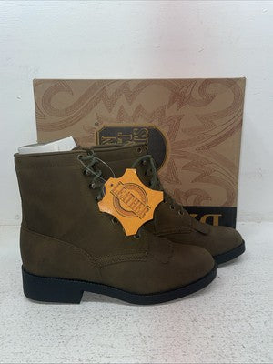 New Youth Brown Lace Up Dan Post Cowboy Boots. C 3143 4.5 4 1/2 D. 22-80