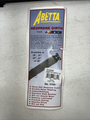 New ABetta Black Neoprene Western Cinch #310436 H-505