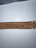 New Brown Genuine Leather Beaded 34” Belt Z-121