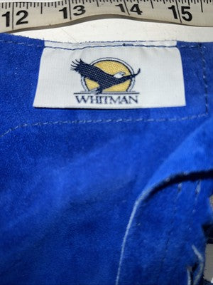 New Blue Children’s Whitman Show Chaps With Fringe Adjustable Waist 36” N-43
