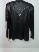 New Women’s Black 1849 Authentic Ranchwear Western Show Jacket Large UU-67