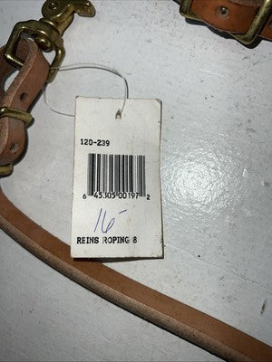 New Light Oil Genuine Leather Roping Reins #120-239 Y-11