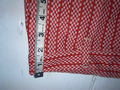 New Vintage Red Checkered Panhandle Slim Polyester Pants #8042 ZZ-70