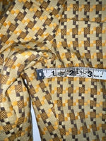 New Vintage Brown Checkered Ranchmount Polyester Pants #7390 SS-88