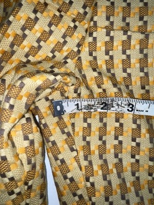New Vintage Brown Checkered Ranchmount Polyester Pants #7390 SS-88