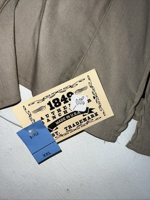 New Women’s 1849 Authentic Ranchwear Brown Western Show Shirt XXL #3941 UU-19