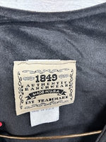 New Women’s 1848 RanchWear Black Rhinestone Sleeveless Vest Zip Up Medium YY-42