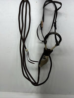 New Royal King Brown Bit Less Bridle #45-296-32-0 W-2
