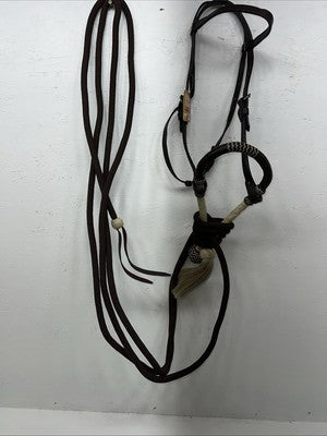 New Royal King Brown Bit Less Bridle #45-296-32-0 W-2