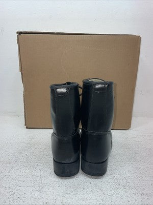 New Kids Black Lace Up Texas Brand Cowboy Boots. C 1350 13 D. 23-66