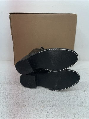 New Kids Black Lace Up Texas Brand Cowboy Boots. C 1350 13 D. 23-66