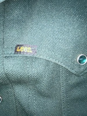 New Men’s Green Lee Long Sleeve Button Up Jacket M 3B-116