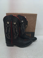 New Youth Black Dan Post Cowboy Boots. 13139 5 D. 22-110