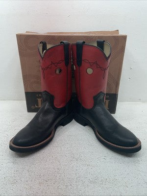 New Youth Red Dan Post Cowboy Boots. C 3126 4.5 4 1/2 D. 23-170