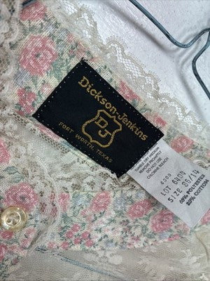 New Women’s Dickson Jenkins Floral Long Sleeve Button Up Size 36 YY-84