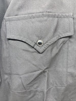 New Men’s ELY Cattleman Black Western Short Sleeve Pearl Snap 16 Large T-53
