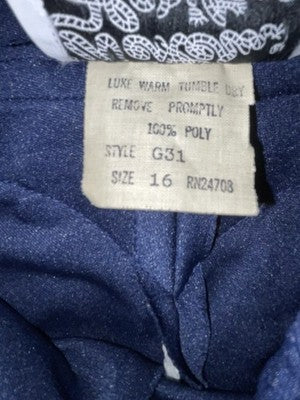 New Vintage Blue Western Heritage Polyester Pants #G31 XX-31