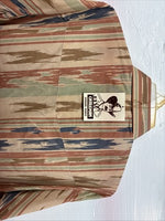 New Men’s ELY Cattleman Camo Design Long Sleeve Pearl Snap 16 Large Q-97