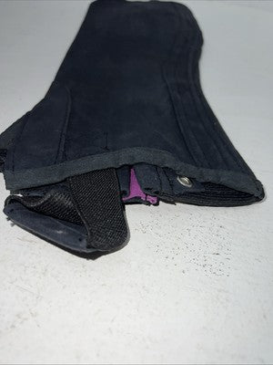 New Tough 1 Equi-Grip Purple Navy Synthetic Half Chaps #63-76 H-512