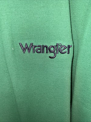 New Men’s Green Wrangler Short Sleeve Polo Shirt Large P-40