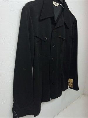 New Men’s Black Lee Button Up Long Sleeve Shirt M #4001 WW-47