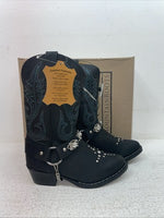New Youth Black Smoky Mountain Cowboy Boots. 3283 C 1 R. 23-15