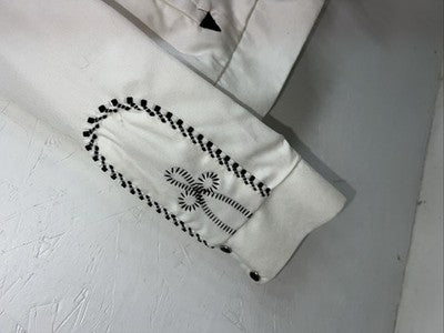 New Women’s White HbarC California Ranchwear Long Sleeve Shirt Medium WW-17