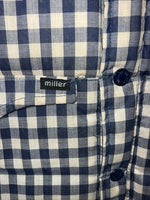 New Women’s Miller Blue Plaid Puffer Vest Medium #020-2101 UU-5