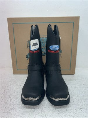 New Youth Black Smoky Mountain Cowboy Boots. 1077 Y 3.5 3 1/2. 22-31