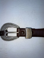 New Brown Genuine Leather Nocona Textured 34” Belt #2410202 Z-162