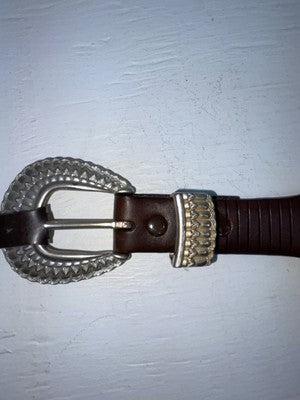 New Brown Genuine Leather Nocona Textured 34” Belt #2410202 Z-162