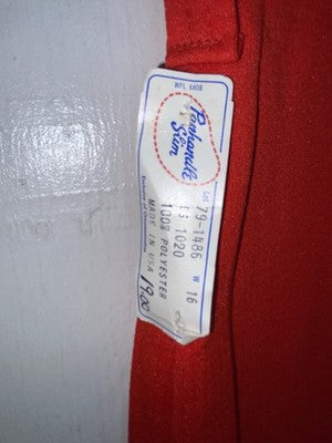 New Vintage Red Panhandle Slim Polyester Pants #791486 3A-53