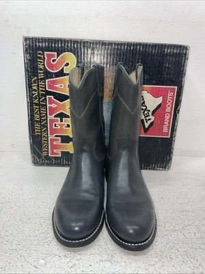 New Youth Gray Texas Brand Cowboy Boots. 3205 4.5 4 1/2 D. 22-109