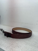 New Red Genuine Leather Nocona Stitched 36” Belt #1613099 Z-25