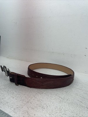 New Red Genuine Leather Nocona Stitched 36” Belt #1613099 Z-25