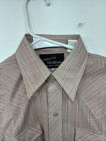 New Women’s Champion Western Plaid Long Sleeve Pearl Snap Size 14 II-71