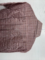 New Men’s Karman Pink Designed Short Sleeve Pearl Snap 14.5 Small AA-90