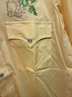 New Women’s Champion Western Yellow Floral Long Sleeve Pearl Snap 14.5 MM-10