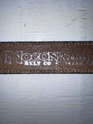 New Black Genuine Leather Nocona Tooled 36” Belt #1510201 Z-164