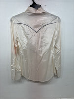 New Women’s Pioneer Wear White Long Sleeve Button Up Medium MM-95
