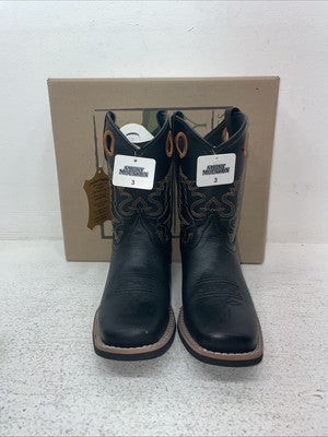 New Kids Black Smoky Mountain Cowboy Boots. 3242 C 3. 23-160
