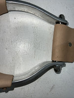 New Tough 1 Silver Aluminum Angled Stirrups 2” #57-9992 FF-11