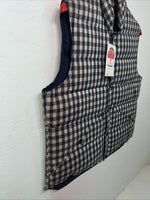 New Women’s Miller Blue Plaid Puffer Vest Medium #020-2101 UU-5