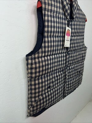 New Women’s Miller Blue Plaid Puffer Vest Medium #020-2101 UU-5