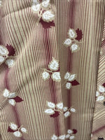 New Men’s ELY Plains Tan Red Floral Long Sleeve Pearl Snap Size 14.5 Small GG-7