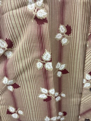 New Men’s ELY Plains Tan Red Floral Long Sleeve Pearl Snap Size 14.5 Small GG-7