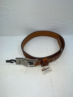 New Brown Genuine Leather Nocona Tooled 28” Belt #N1311777 JJ-26