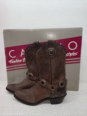 New Youth Brown Capezio Cowboy Boots. L 261 5 M. 2-154