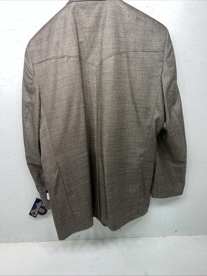 New Men’s Circle S Brown Suit Jacket 48R #25832 T-607